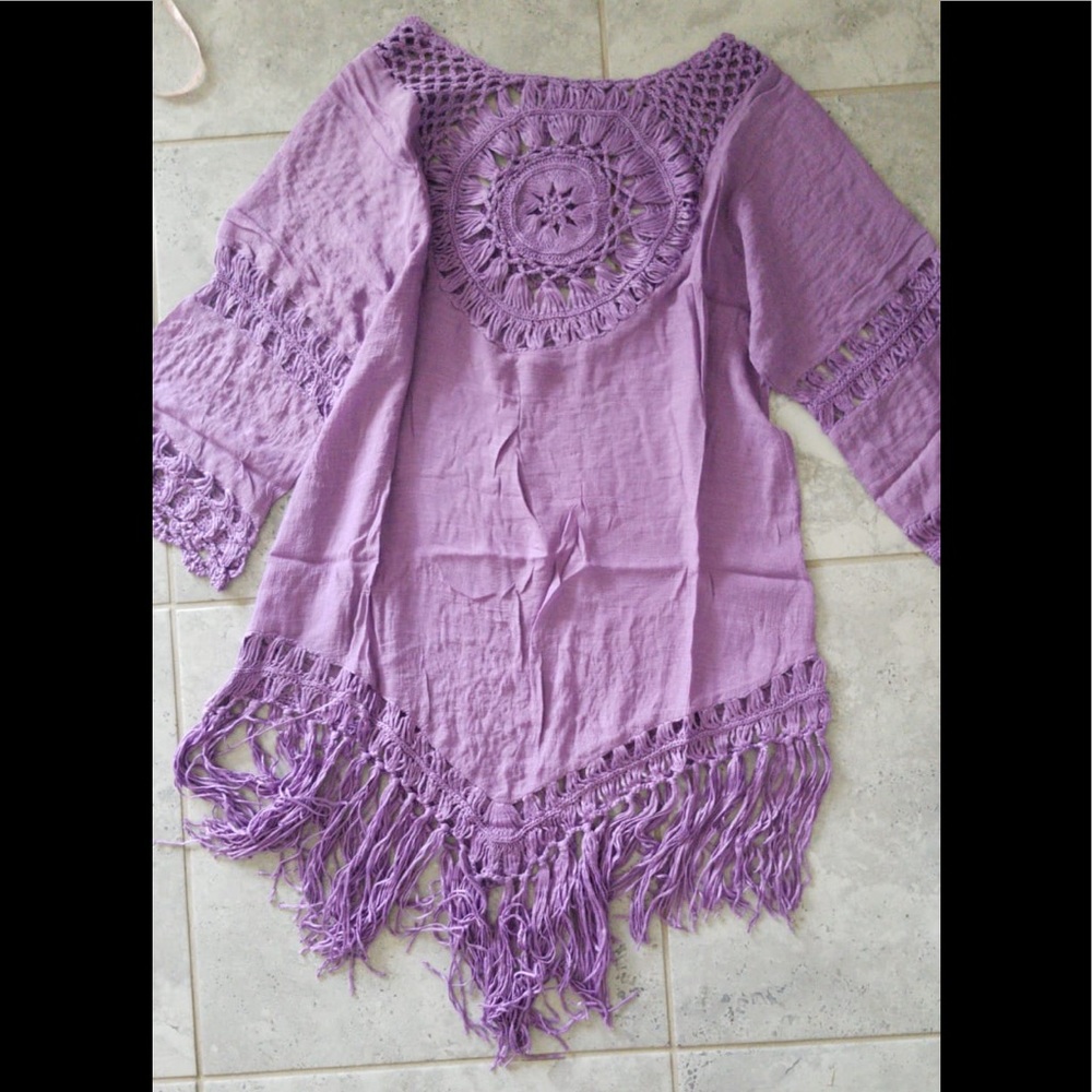 Tassel Beach Dress V Neck White Cover Up S… - Picture 10 of 16